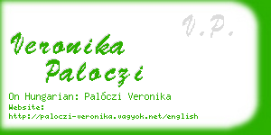 veronika paloczi business card